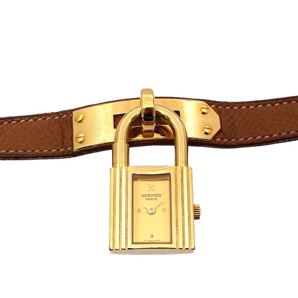 HERMES Kelly Watches Quartz Gold Dial Vintage Cadena Ladies Watch 90266692 - Picture 1 of 8